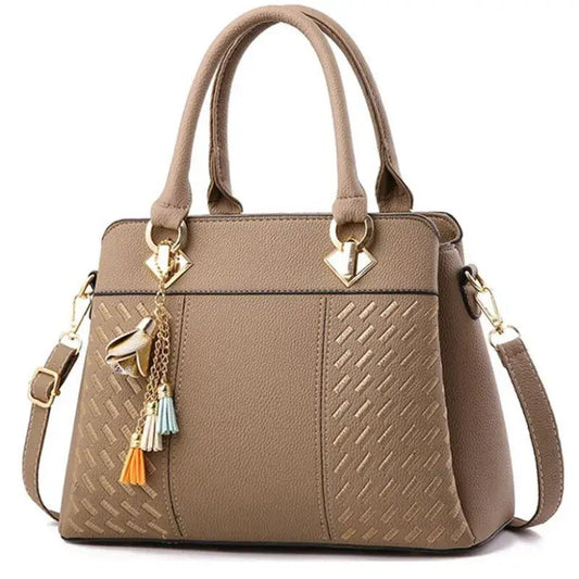 Gusure Luxury Handbag Women Crossbody Bag with tassel hanging Large Capacity Female Shoulder Bags Embroidery Tote Sac A Main - FashionN hub