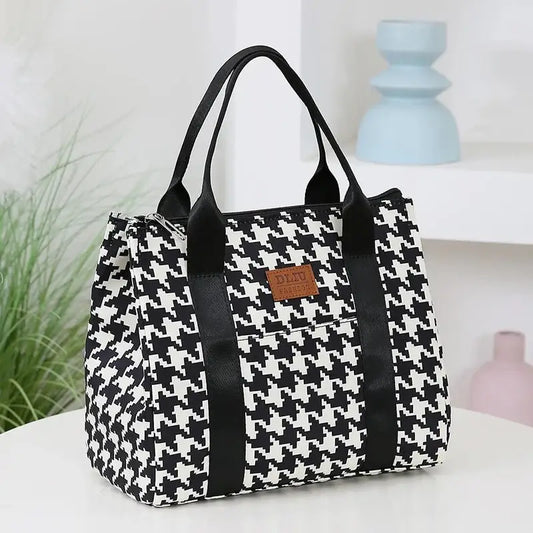 Insulated Commuter Lunch Bag with Storage Pouch Portable Handbag for Office Workers Thermal Food Carrier with Meal Box Included