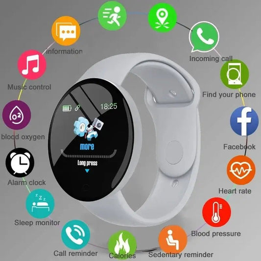 D18 Smartwatch Circular Color Screen Multiple Sports Modes Call Information Reminder Photo Taking Music Smart Bracelet 2026 - FashionN hub