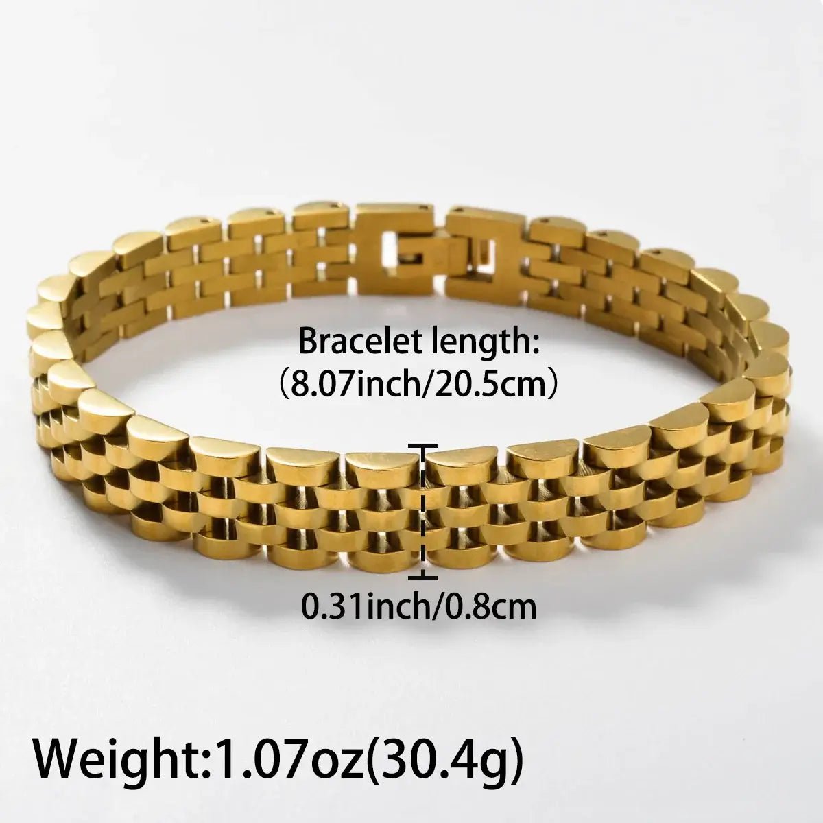 1PC Men's and Women's Stainless Steel Bracelet 8mm Wide Strap Design Simple Classic Hip Hop Punk Jewelry Gift - FashionN hub
