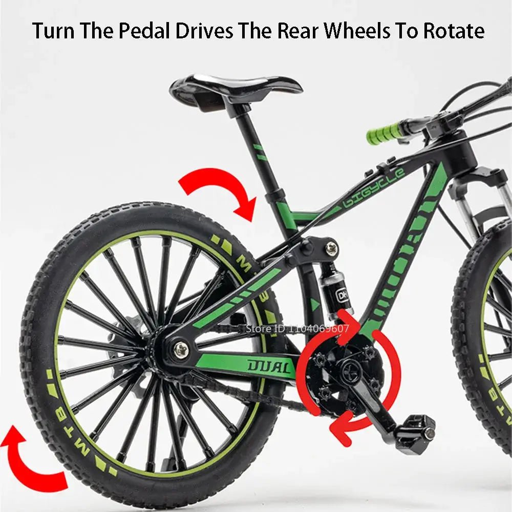 1:8 Scale Off - road Mountain Bike Model Miniature Toys Alloy Diecast Shock Absorption Doodle Road Racing Bicycles Kids Gifts - FashionN hub