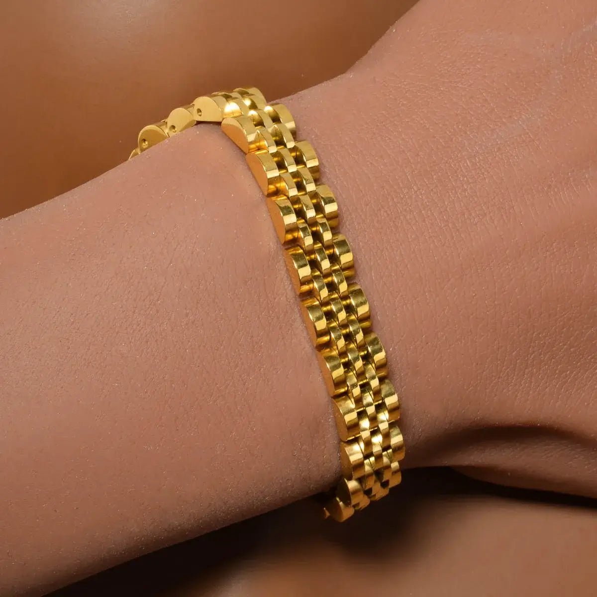 1PC Men's and Women's Stainless Steel Bracelet 8mm Wide Strap Design Simple Classic Hip Hop Punk Jewelry Gift - FashionN hub