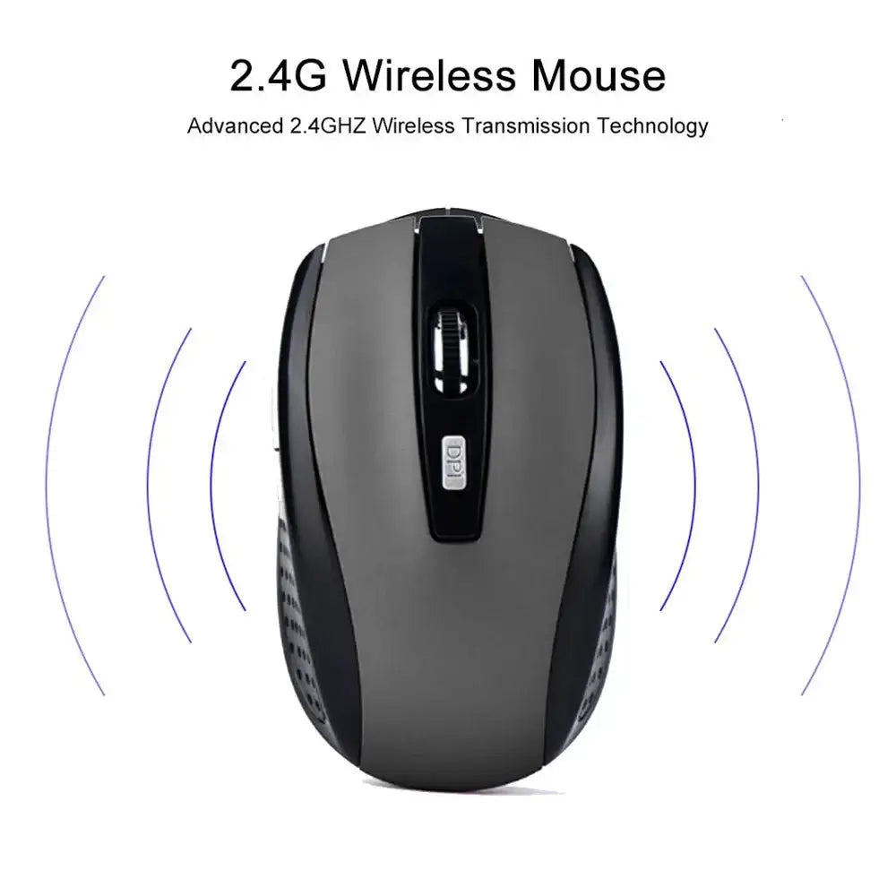 2.4G Wireless Mouse 2.4Ghz Gaming Mouse 6D Optical Wireless Mouse Slim Mini Noiseless Mice DPI1600 for Macbook PC Laptop - FashionN hub