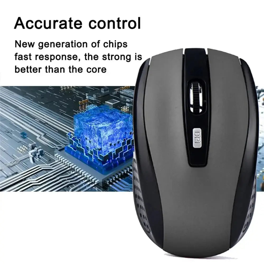 2.4G Wireless Mouse 2.4Ghz Gaming Mouse 6D Optical Wireless Mouse Slim Mini Noiseless Mice DPI1600 for Macbook PC Laptop - FashionN hub