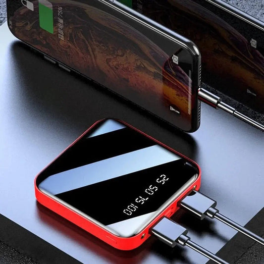 DIY 18650 Power Bank Portable Charging Poverbank Mobile Phone LED Mirror Back Power Bank h Flashlight for Charging Mobile Phones - FashionN hub