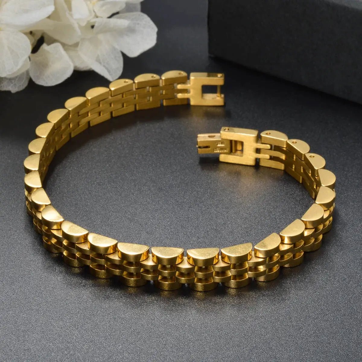 1PC Men's and Women's Stainless Steel Bracelet 8mm Wide Strap Design Simple Classic Hip Hop Punk Jewelry Gift - FashionN hub