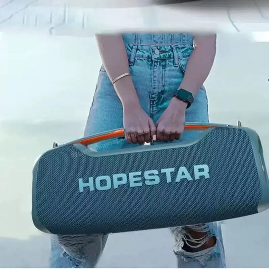 HOPESTAR - A60 Wireless Bluetooth Speaker High Power 100W High Volume Outdoor Handheld Waterproof Strap Portable USB Charging - FashionN hub