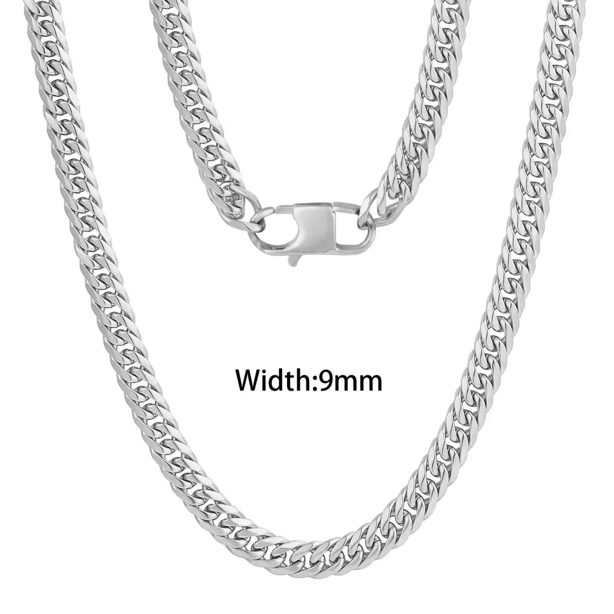 18k Gold Plated Mens Curb Cuban Link Chain Necklaces 316L Stainless Steel Bracelet Hip Hop Jewelry Gifts - FashionN hub
